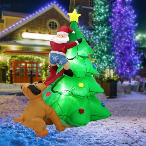 NEW 6 FT Inflatable Santa Claus Christmas Tree Giant Toy With LED Lights Display - Picture 6 of 20