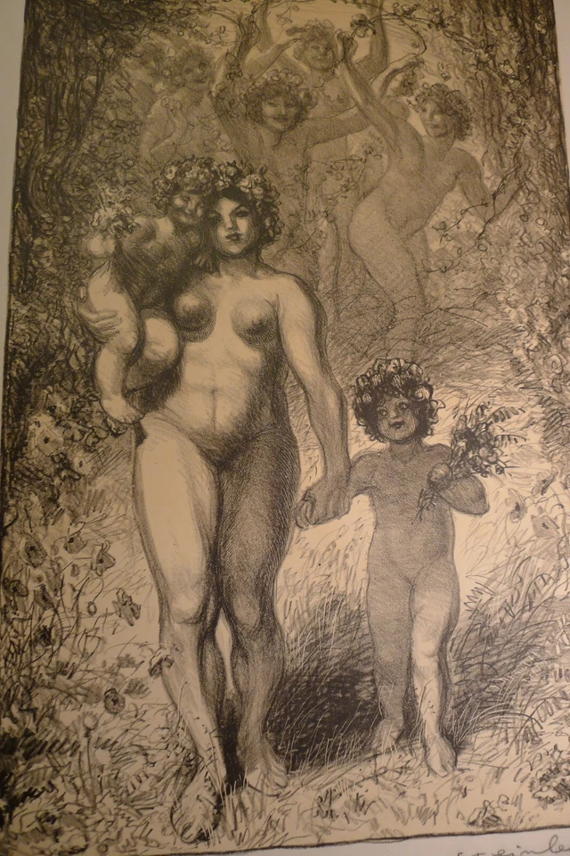 Theophile.A.Steinlen, Lithographie Originale "Floréal" !!! - Photo 2/4