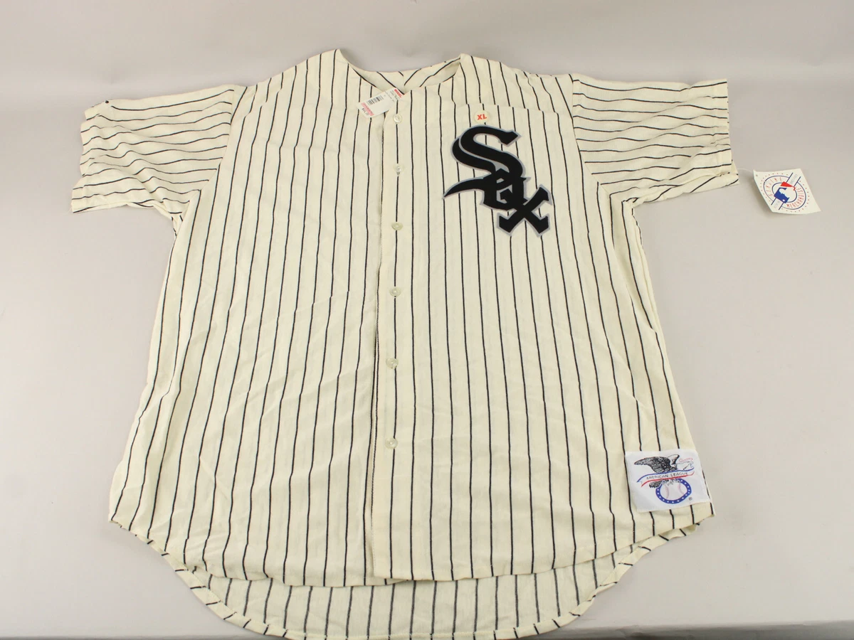 VINTAGE CHICAGO WHITE SOX PINSTRIPE MAJESTIC JERSEY - Primetime