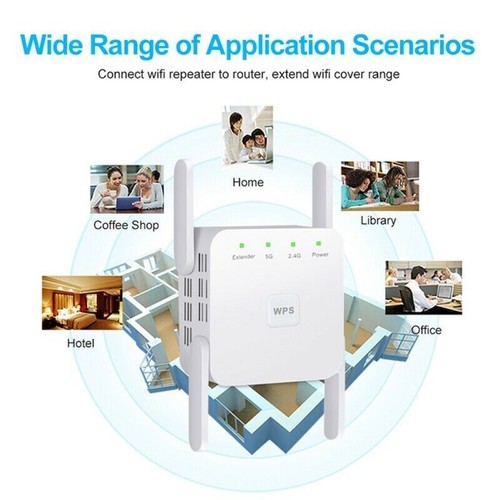 Wireless WLAN Repeater WLAN Verstärker Integrierte Steckdose 1200Mbit/s DE - Afbeelding 9 van 15