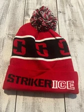 STRIKER Ice Unisex - Red - Warm Outdoor Knitted Winter Pom Hat