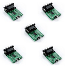 5PCS RS232 to TTL MAX232 DB9 Female Serial Converter Module w/ LED Indicators