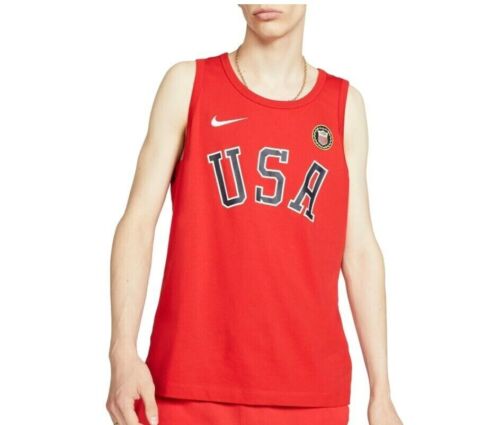 Nike USA Olympic Tank Top Red CN1537-657 size Large