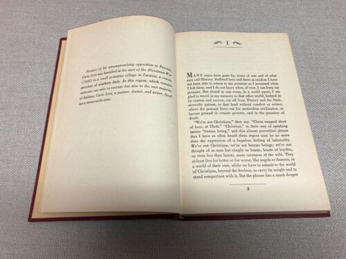 CHRIST STOPPED AT EBOLI: The Story Of A Year CARLO LEVI FS 1947 1st Am. 1st prt - Picture 6 of 6