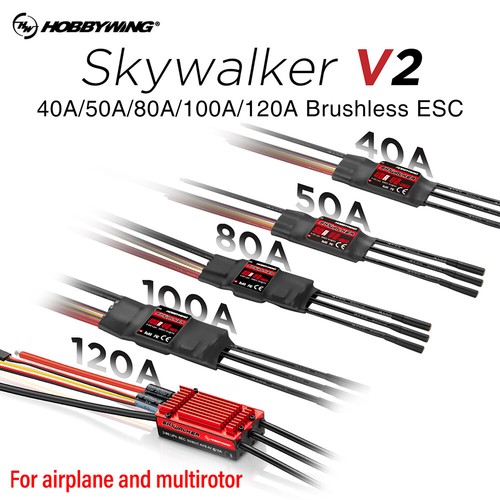 Hobbywing Skywalker 40A 50A 80A 100A Brushless ESC Reverse Break für Fixed Wing - Bild 2 von 36