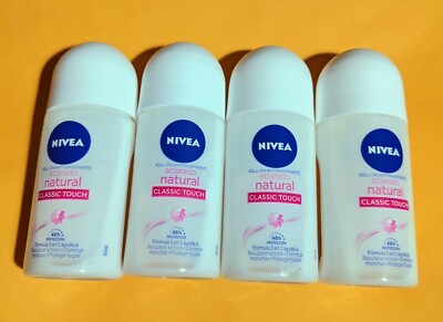Nivea 4 PACK  Roll ON ACLARADO  Efecto SATIN Tono Natural + FREE SHIPPING