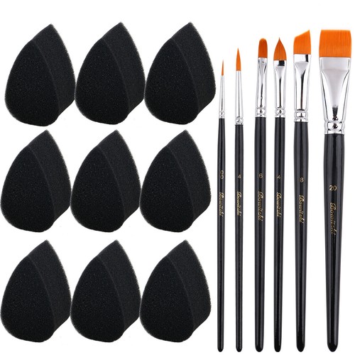 Professional Face Painting Brushes Kit Face Paint Sponges for Halloween Makeup - Picture 18 of 26