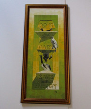 TUCKER BOBST PAINTING  ABSTRACT SURREALIST VINTAGE  MODERNISM ED RUSHA STYLE