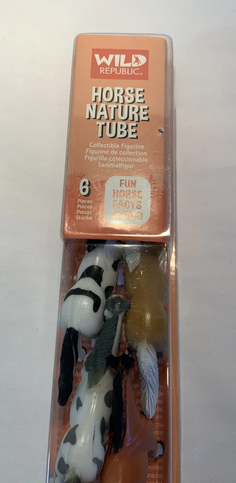 TUBO NATURAL CABALLO REPÚBLICA SALVAJE 6 piezas surtido PVC plástico caballo nuevo sellado Foto 3 de 4
