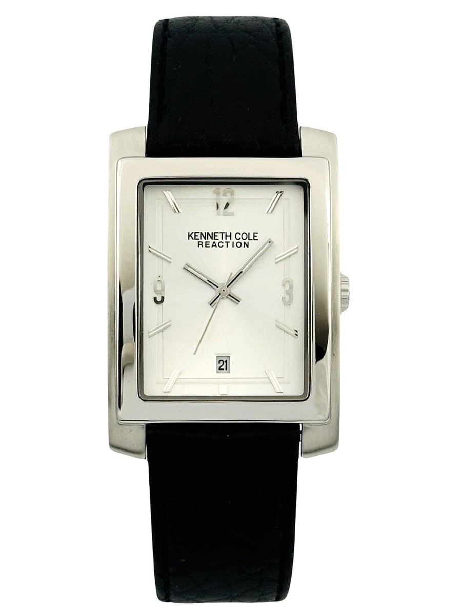 Kenneth Cole NY KC1348 Women's Silver White Dial and Black Leather