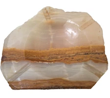 Vintage Ashtray Carved Stone Cigarette Cigar Agate Irreg Size 6 in x 5.25 in