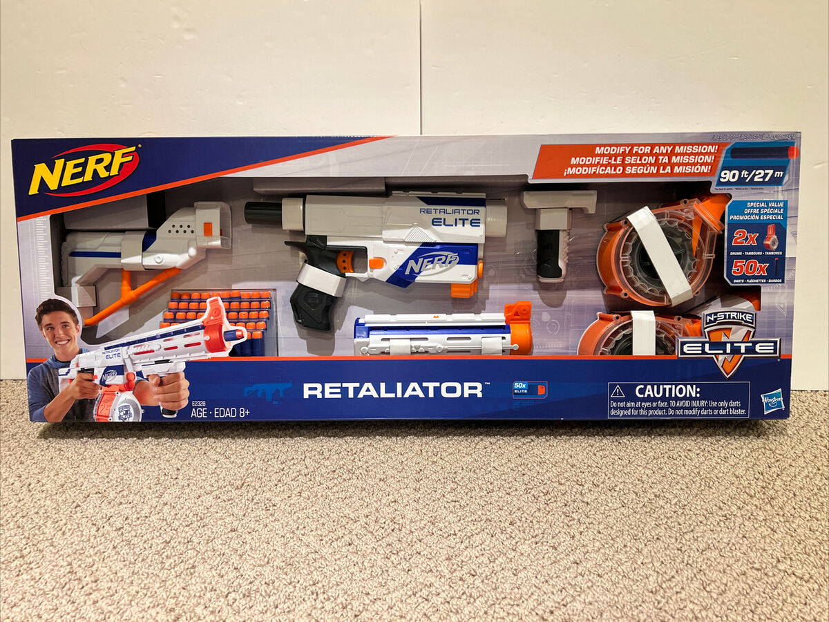 Nerf N-Strike Elite Retaliator Blaster With 2 Drum Magazines Nerf N-Strike Elite Retaliator Blaster With 2 Drum Magazines