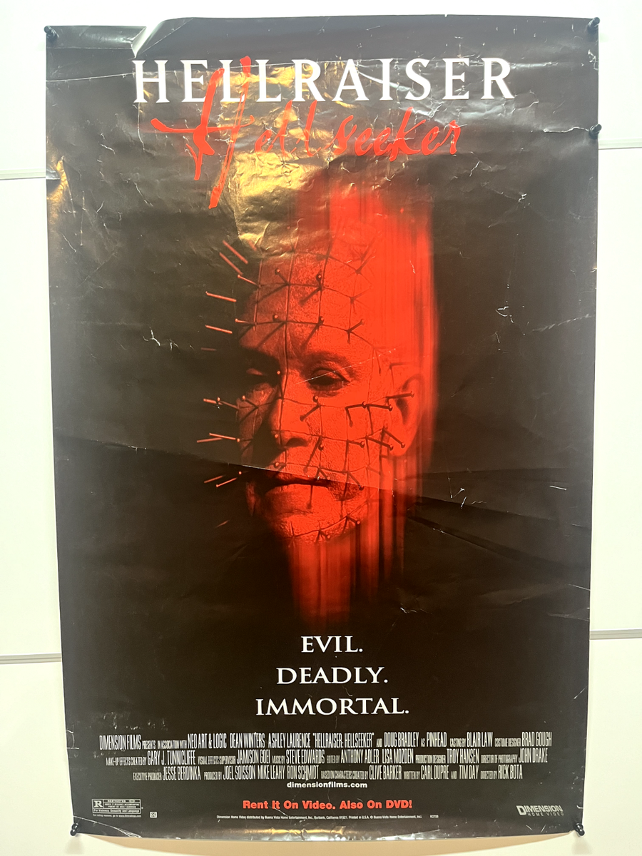 Poster: Hellraiser VI Hellseeker: 26x40: Doug Bradley original
