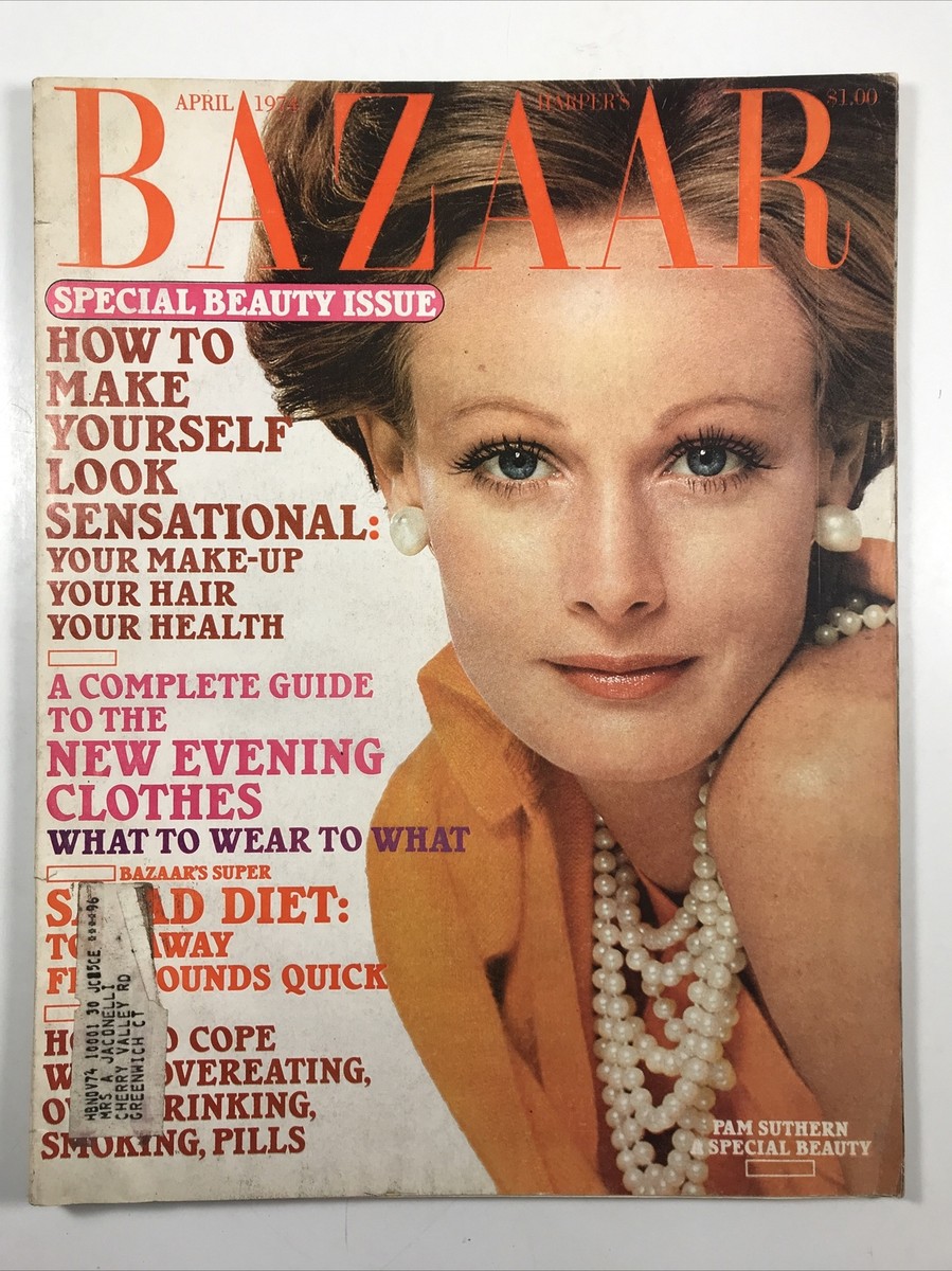 Harper's Bazaar Magazine April 1974 Fashion Pam Suthern | eBay
