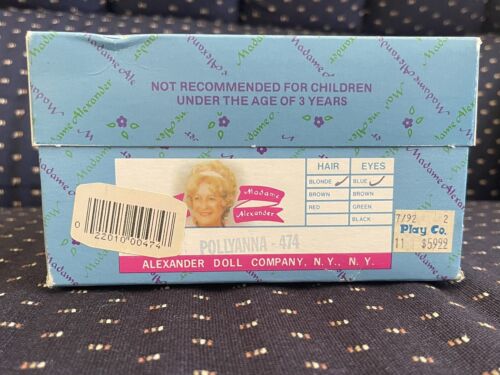 Vintage Madame Alexander 8” Doll with Box & Stand 474 POLYANNA - Picture 2 of 9