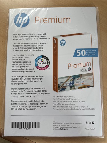 HP Premium Paper 80 gsm (pack of 50 sheets) - 第 1/3 張圖片