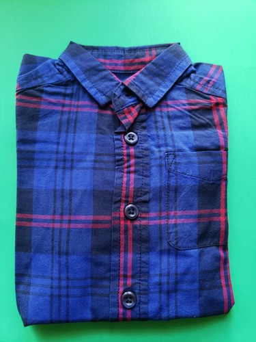 BOYS INFANT TCP BLUE RED PLAID BUTTON DOWN SHIRT SIZE 6-9 MONTHS NWT DRESS UP