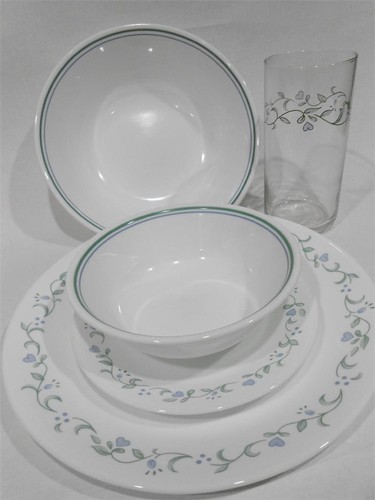 ❤️ NEW 17-pc Corelle COUNTRY COTTAGE Dinnerware Set w/16-oz Glasses Serving Bowl - Picture 6 of 8