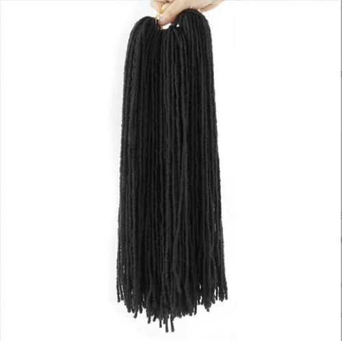 18" Thin Micro Dreads Sister Locks Crochet Braids Double Ended Hair Extensions - Picture 6 of 24
