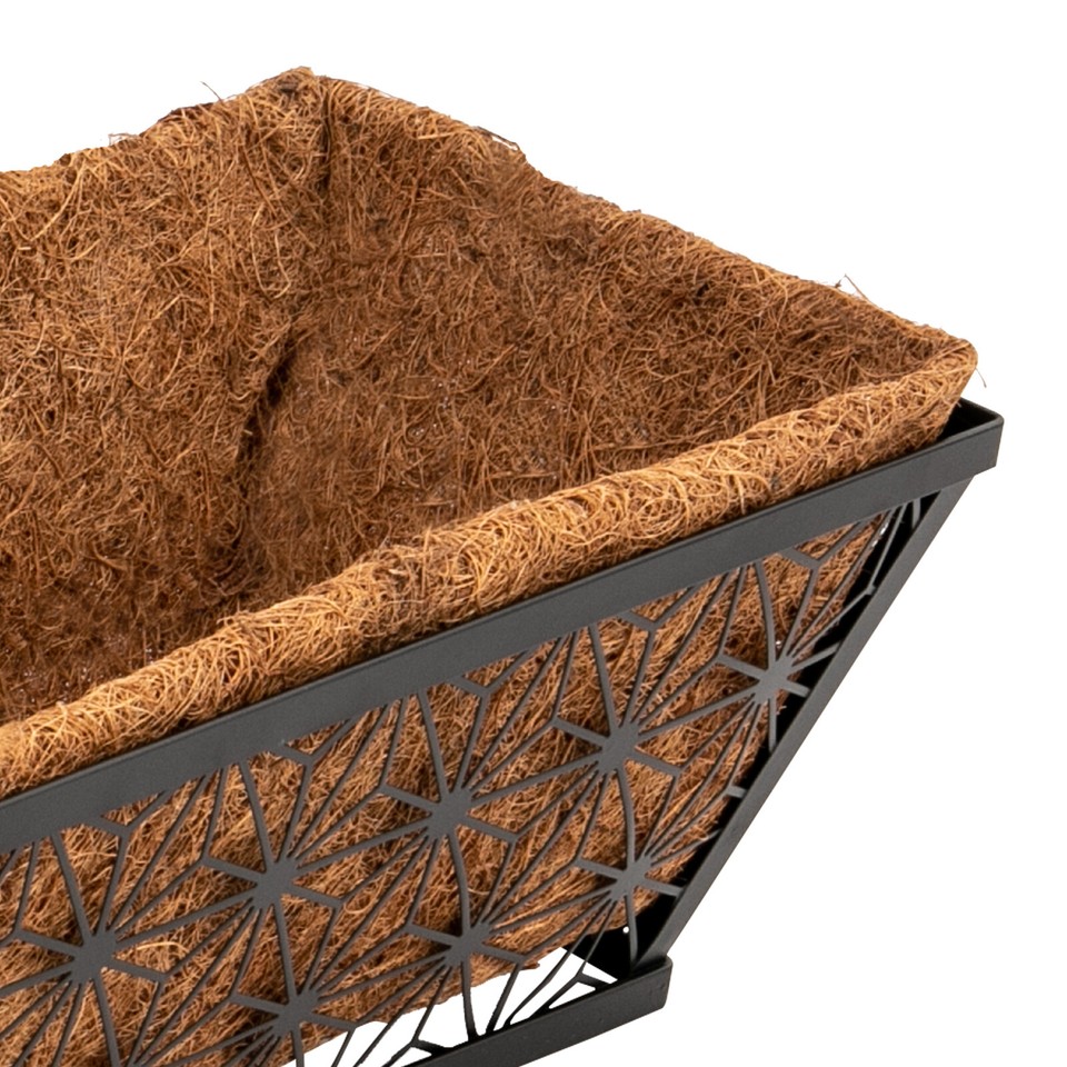 4pc Flower Boxes for Deck Railings Planter Boxes,Garden Hanging Flower