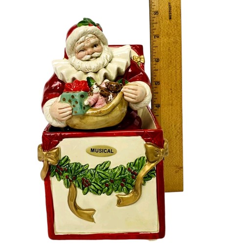 OTAGIRI Santa Claus Music Box Jack in the Box Design by Angela Ackerman (Read) - Picture 10 of 11