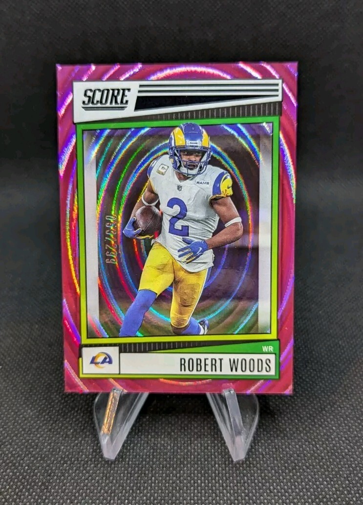 2022 Robert Woods Score Football #153 Pink Holo Circles #'d /299