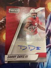 2022 Panini Threads Rookie Signatures Danny Davis III Wisconsin Badgers