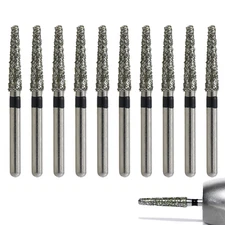 Dental Diamond Burs High Speed FG 856/018SC Round End Taper Diamond Bur Coarse