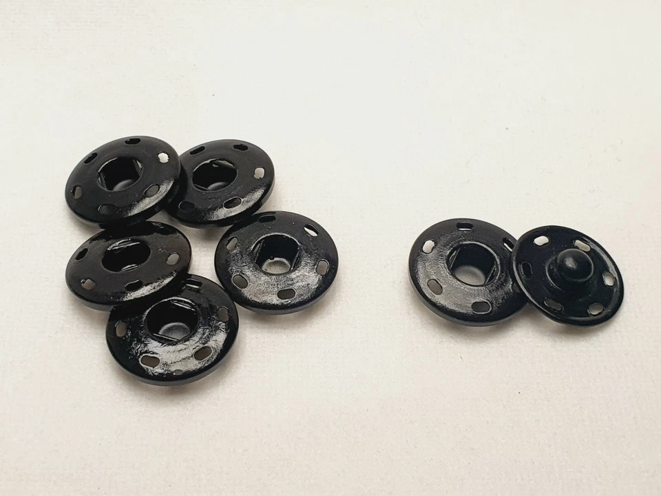 6-10 St, 10,15,20,25, mm Metall Druckknöpfe Druckknopf Metall zum annähen ⭐⭐⭐⭐⭐ - Bild 3 von 4