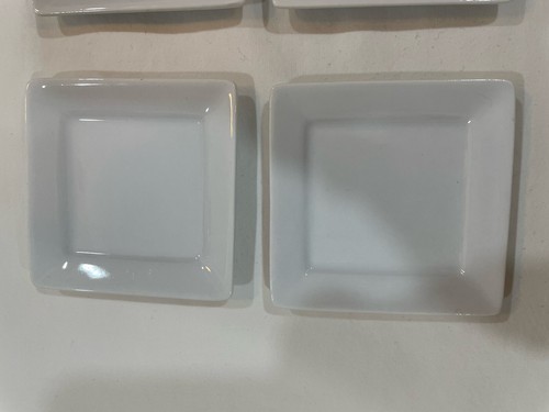 BIA CORDON BLEU White Square Porcelain Appetizer Plate Set Of 8 - Picture 2 of 5