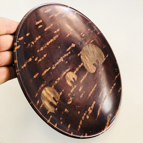 Japanese Cherry Bark Tray Serving Plate Wooden Kabazaiku Sakura Handcrafted T12 - Picture 6 of 16