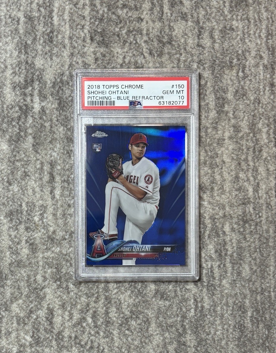 2018 Topps Chrome Shohei Ohtani True Blue Refractor /150 PSA 10 Gem Mint