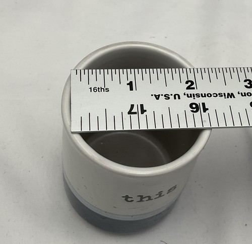 Belle Maison “This And That” Ceramic Containers With 2-Toned Design 3.75” - Picture 10 of 10