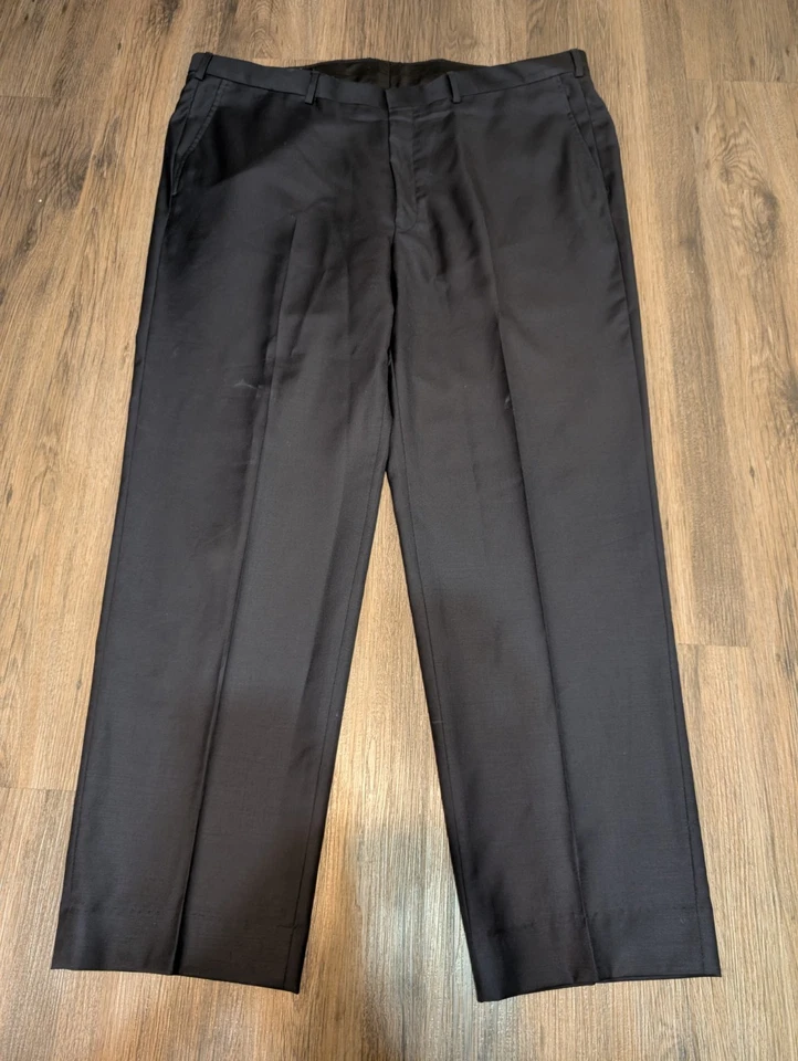 J. Press Custom Tailored Made in USA 3 Button Suit Wool Blue Size 48 LNG (Read) - Image 3 of 4