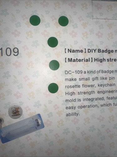 DCBadge DC-109 58 mm grün Abzeichen Herstellung Maschine Kit Taste - EINFACH DRÜCKEN - Bild 9 von 9