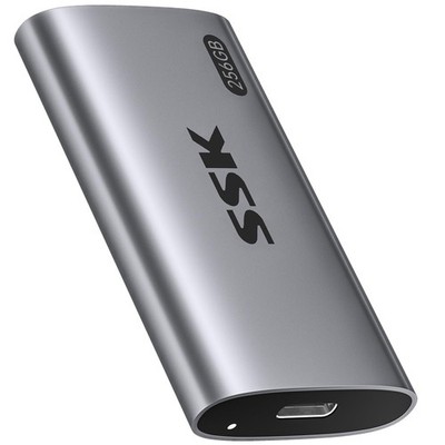 SSK 256GB SSD External Hard Drive, Portable SSD Up to 550MB/s Fast Solid Stat...