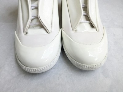 Maison Margiela Future White Men 10 43 Patent Leather High Top