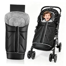 Universal Stroller Blanket & Stroller Footmuff,Water-Repellent Bunting Black