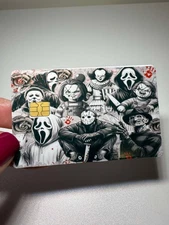Credit Card Skin - The Men of Horror Black and White Design