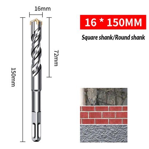 SDS+PLUS MASONRY DRILL BIT CROSS TIP CARBIDE TIP FOR STONE CONCRETE BRICK 6-32MM - Picture 26 of 39