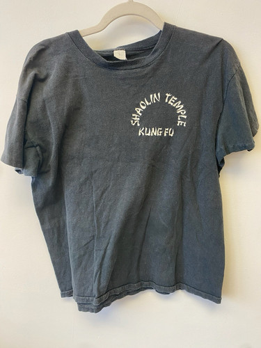 Vintage 70s Spruce Illinois Shaolin Temple Kung Fu Black Martial Arts Small - Picture 1 of 4
