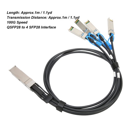 Câble Dac 100G Qsfp28 Interfaces Qsfp28 à 4 SFP28 Protection Contre Les Blind... - Photo 4/9