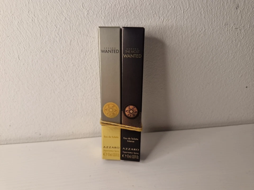 NEU: 2er Set Azzaro Wanted & Most Wanted Je 10ml Eau De TOILETTE