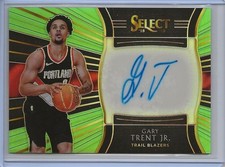2018-19 Select Rookie Signatures Neon Green Prizm #RS-GTJ Gary Trent Jr /99