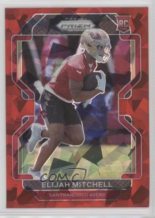 2021 Panini Prizm Rookie Red Ice Prizm Elijah Mitchell #399 e9p