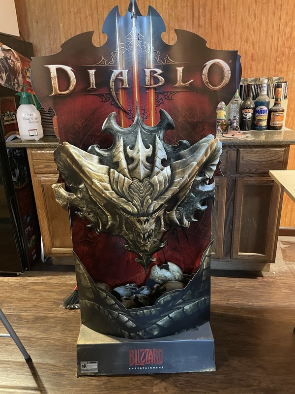 VINTAGE SIGN Diablo III 3 Store Standee 2012 Blizzard RARE