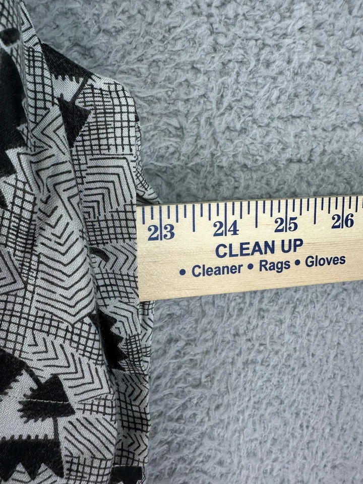 Camisa De Colección Reunión Ropa De Hombre Para Hombre Mediana Negra Gris Rayón Campamento Geométrico Años 90 Foto 4 de 4