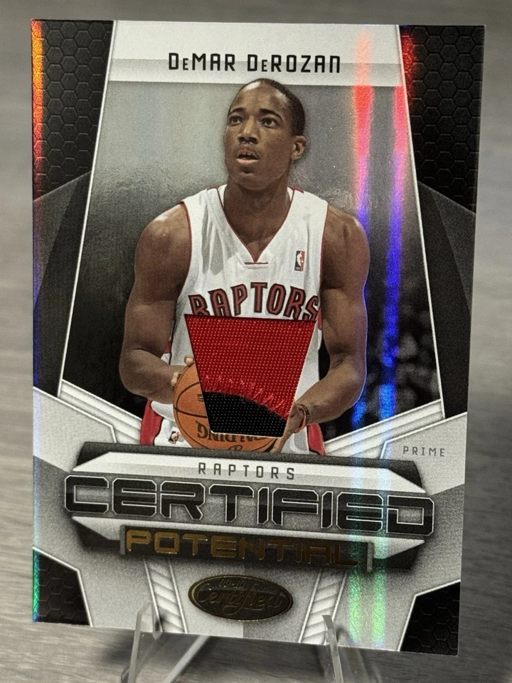 🏀DEMAR DEROZAN 2009-10 Panini Certificado Potencial Enfermo 2 Colores Parche RC/25!🏀 Foto 3 de 4