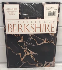 Berkshire Ultra Sheers Pantyhose Fantasy Black Size 2 Style 4415 Control Top