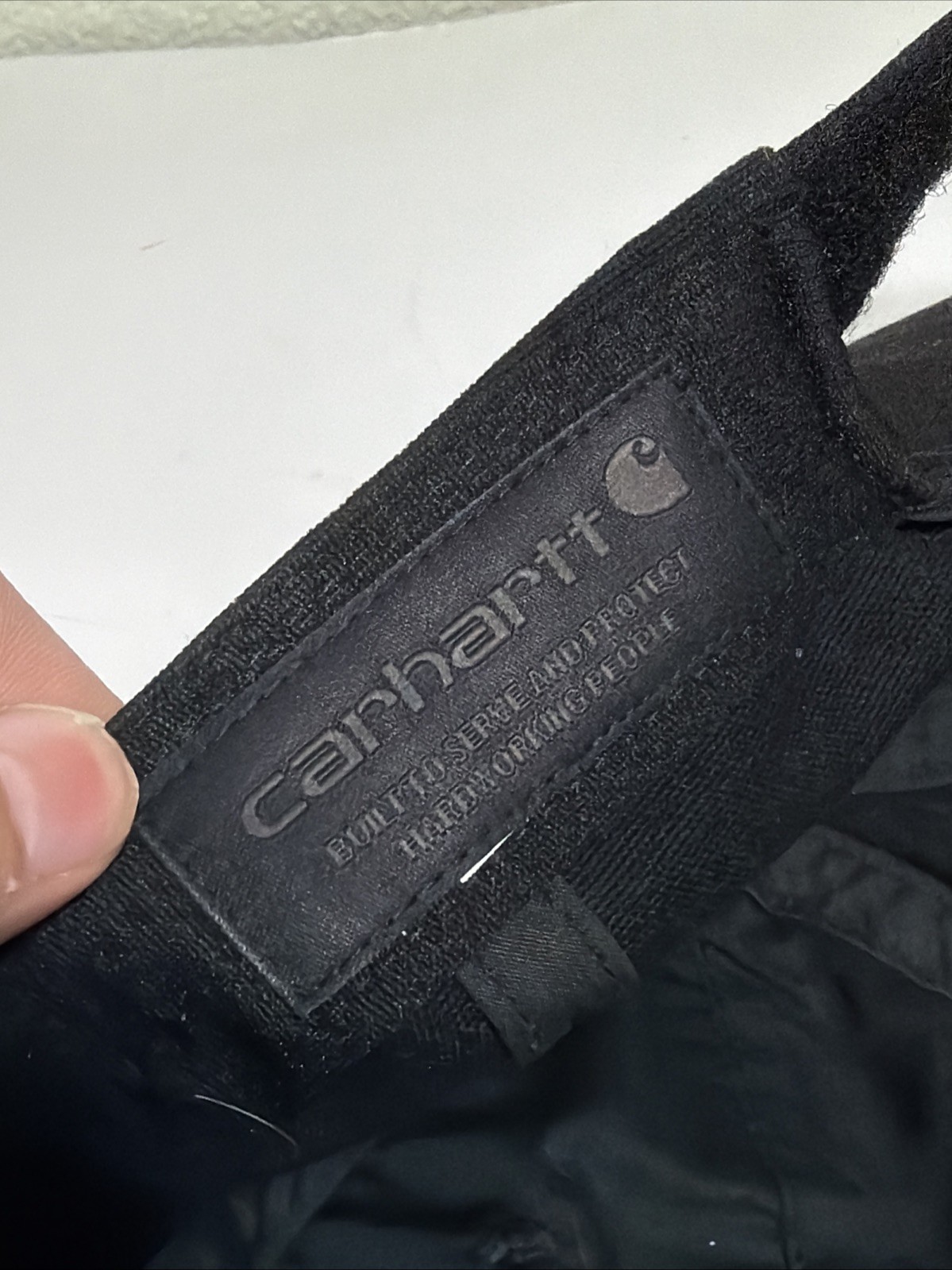 Carhartt Strapback Hat Black Hook Loop Adjustable… - image 18